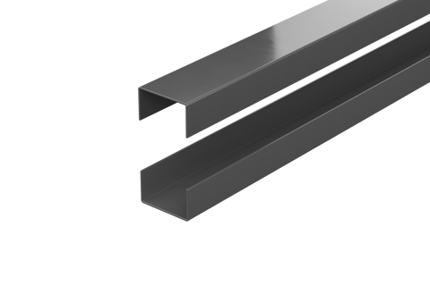 DURAPOST RAILS FOR URBAN SLATTED COMPOSITE PANEL (PK2) | ANTHRACITE GREY