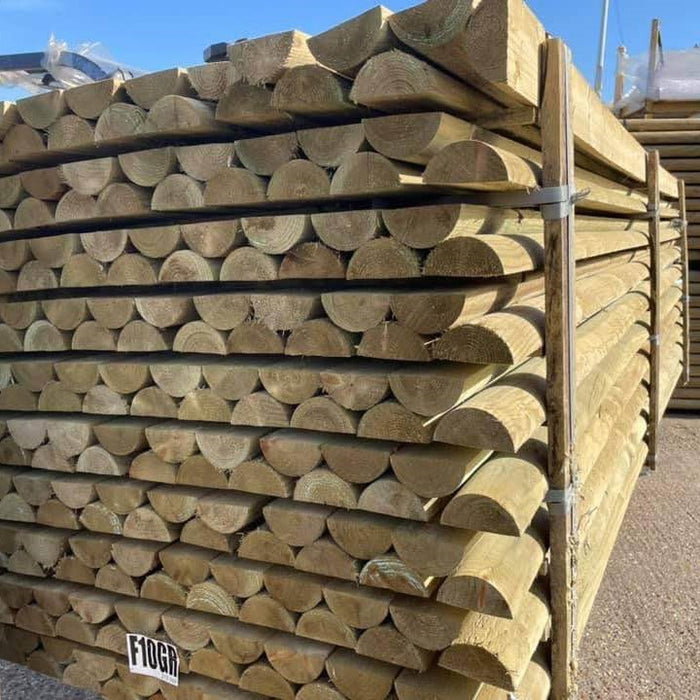 100mm half round rails 3.66m (12ft)